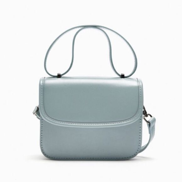 Zara Blue Minimalist Shoulder Small Crossbody Mini Bag - Picture 3 of 13